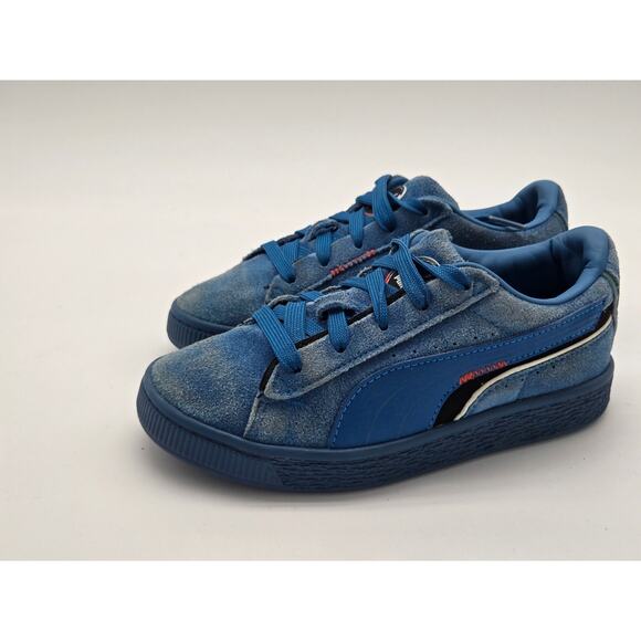 PUMA Suede Low Blue Boys Sz. 1C  | 386536-01 - Picture 1 of 8